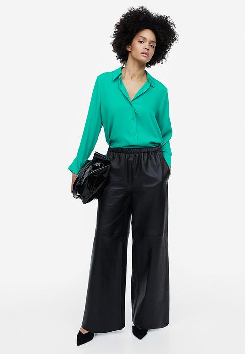 H&M - Pointed-collar shirt - green
