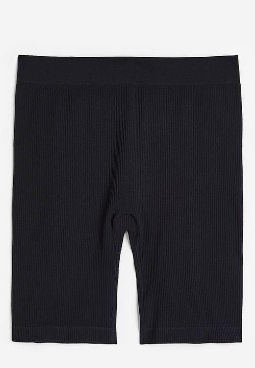 H&M - Seamless ribbed biker shorts - black