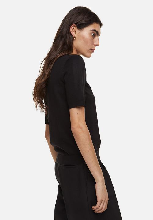 H&M - Fine-knit top - black