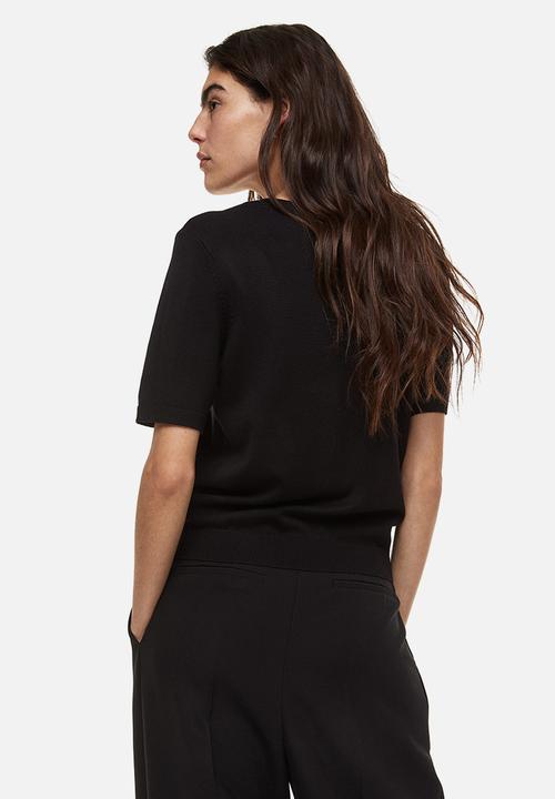 H&M - Fine-knit top - black