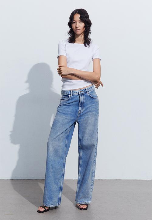 H&M - Ribbed T-shirt - white