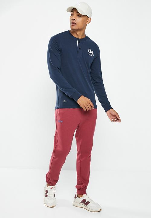 Aca Joe - Mens aca joe long sleeve rugby jersey - dress blue
