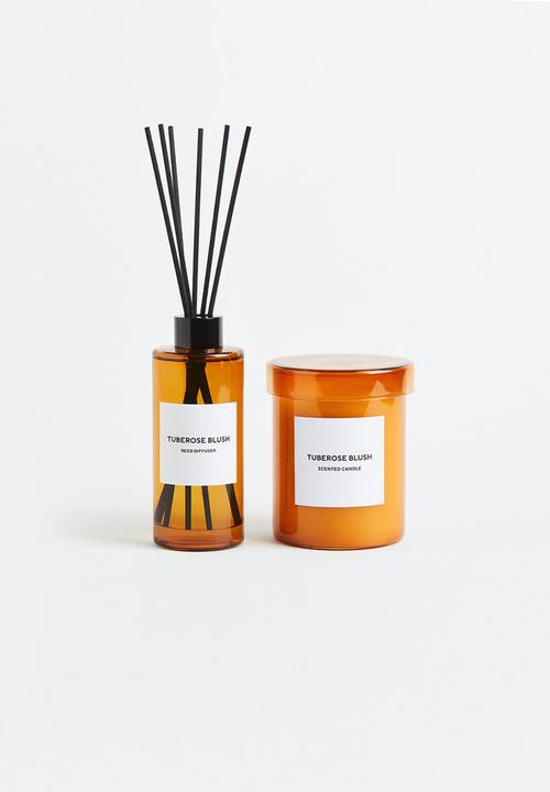 H&M - Scented candle in glass holder - orange/tuberose blush