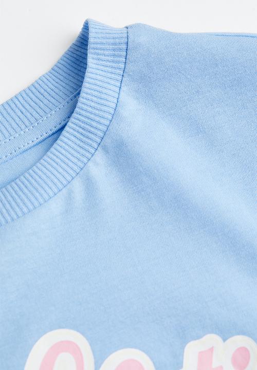 H&M - Cropped printed top - blue