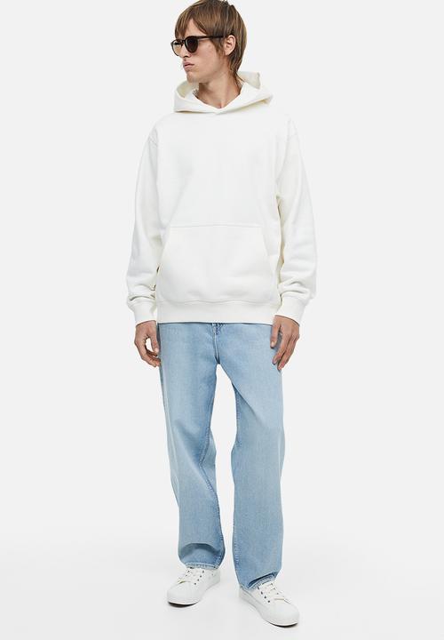 H&M - Oversized fit cotton hoodie - white