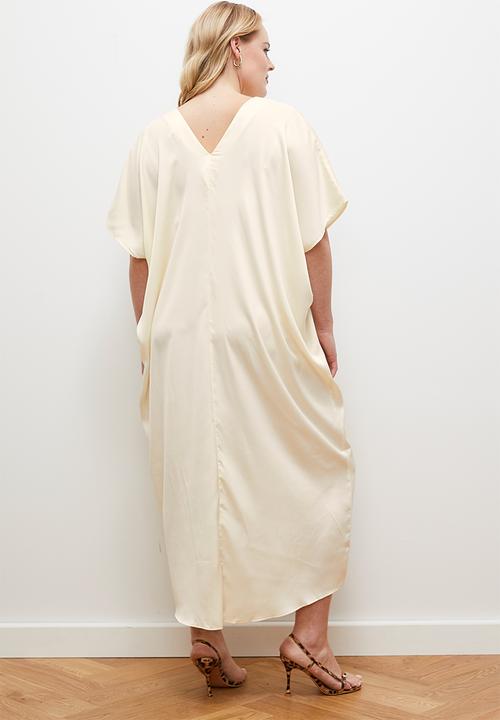 edit - Satin kaftan dress - shortbread