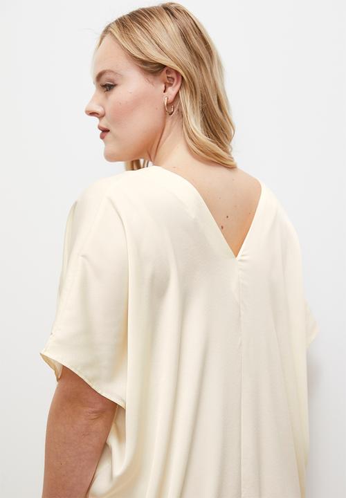 edit - Satin kaftan dress - shortbread