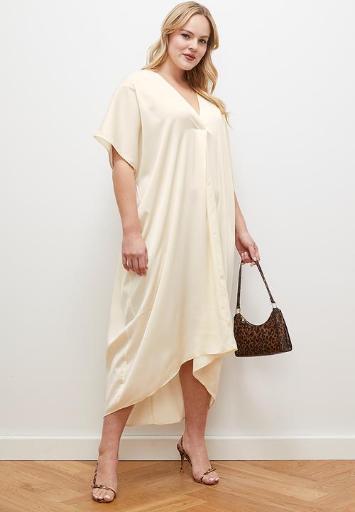 edit - Satin kaftan dress - shortbread