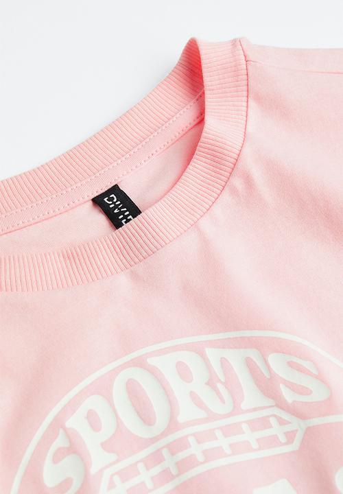 H&M - Cropped printed top - pink