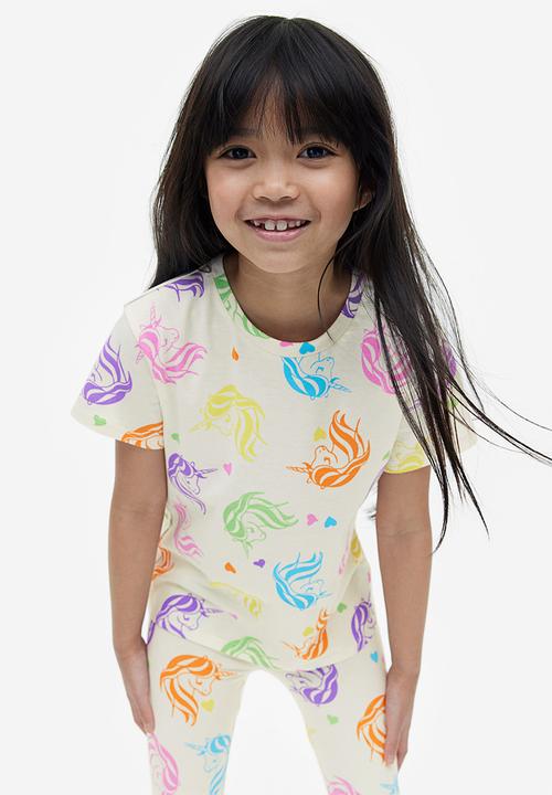 H&M - 3-pack cotton jersey tops - multi/pink/purple/white