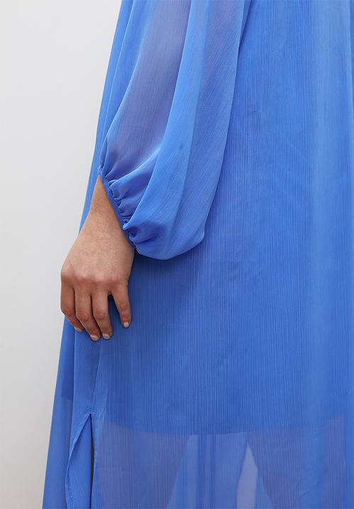edit - Texture chiffon kaftan dress - blue