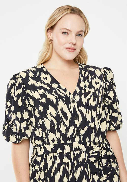 Me&B - Plus the jodie jumpsuit - neutral & black