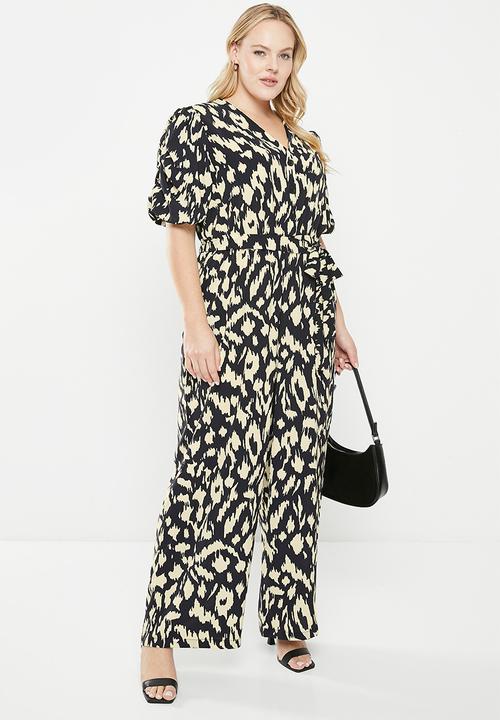 Me&B - Plus the jodie jumpsuit - neutral & black