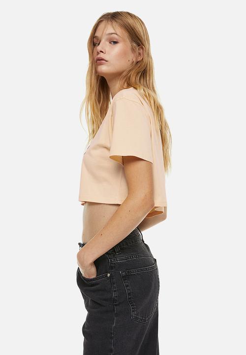 H&M - Cropped printed top - yellow