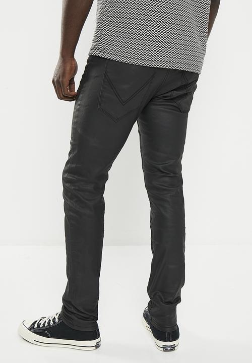Valenta - Ricardo coated denim - black