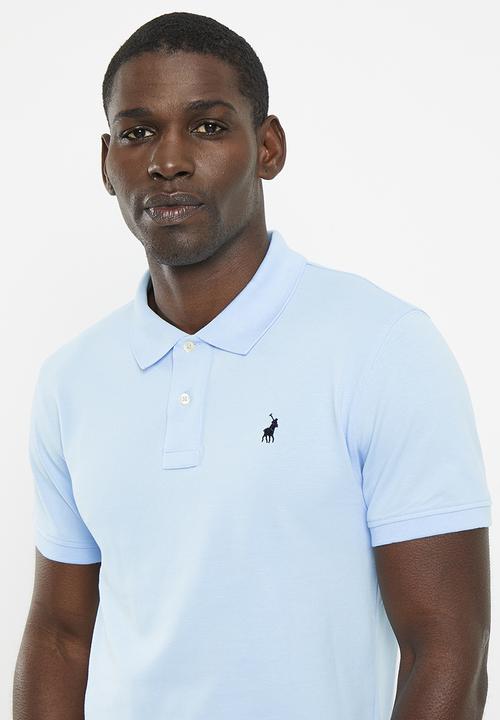POLO - Mens classic pique short sleeve golfer - light blue