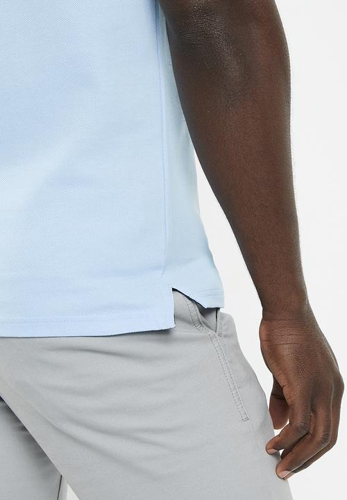 POLO - Mens classic pique short sleeve golfer - light blue