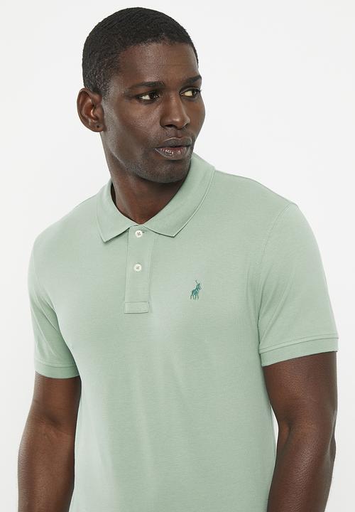POLO - Mens classic pique short sleeve golfer - aqua