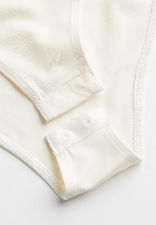 H&M - Lace-trimmed body - white