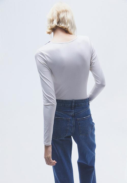 H&M - Lace-trimmed body - white