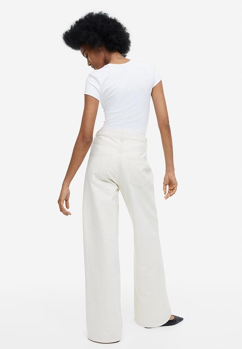 H&M - Fitted microfibre T-shirt - white