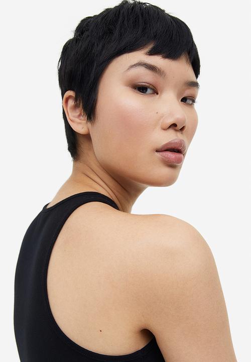 H&M - Cropped vest top - black