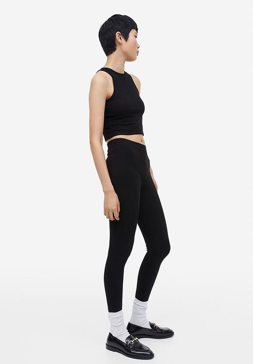H&M - Cropped vest top - black