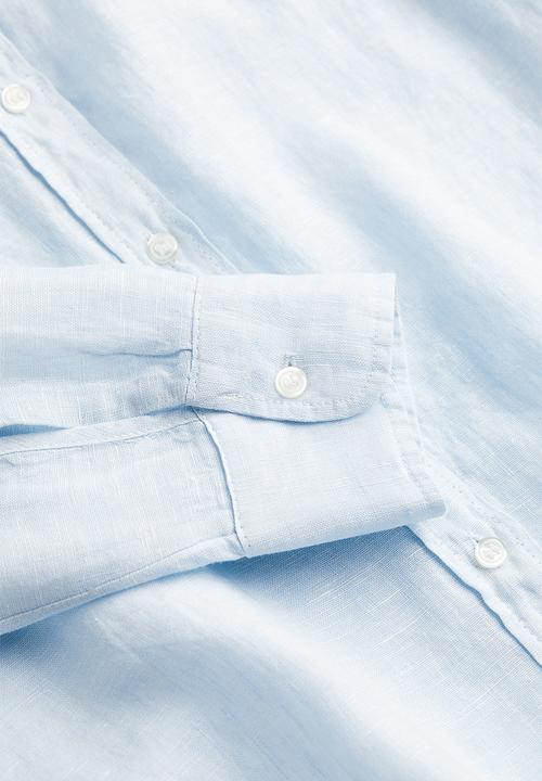 H&M - Linen shirt - light blue marl