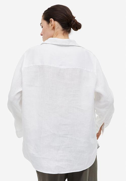 H&M - Linen shirt - white