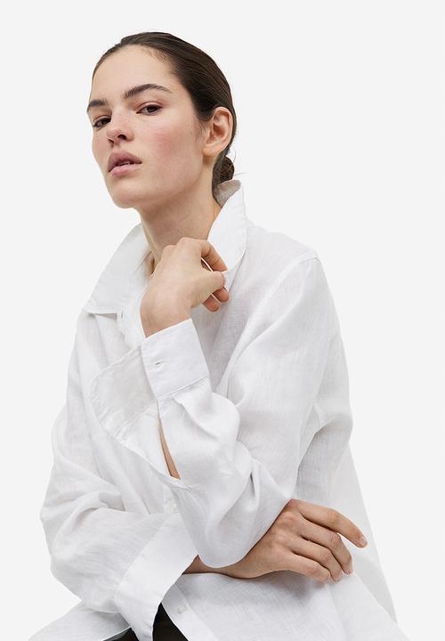 H&M - Linen shirt - white