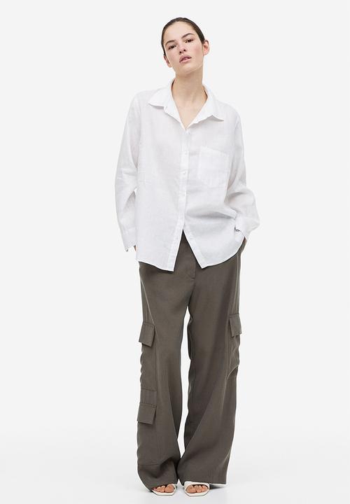 H&M - Linen shirt - white
