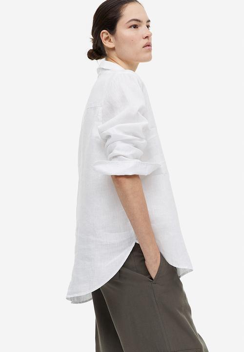 H&M - Linen shirt - white