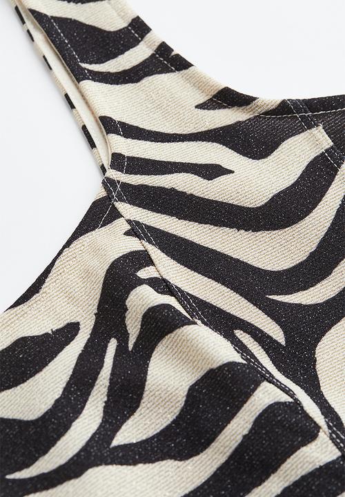 H&M - Bustier top - light beige/zebra print 