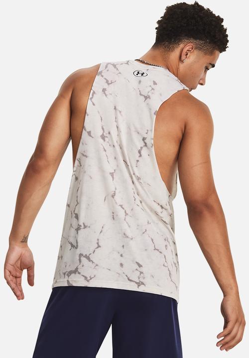 Under Armour - UA Project Rock brahma bull tank - white clay / midnight navy