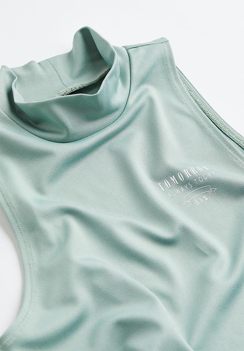 H&M - Printed jersey top - light green/tomorrow 