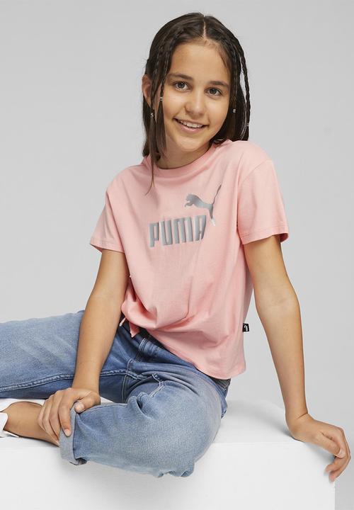 PUMA - Ess+ logo knotted tee g - peach smoothie