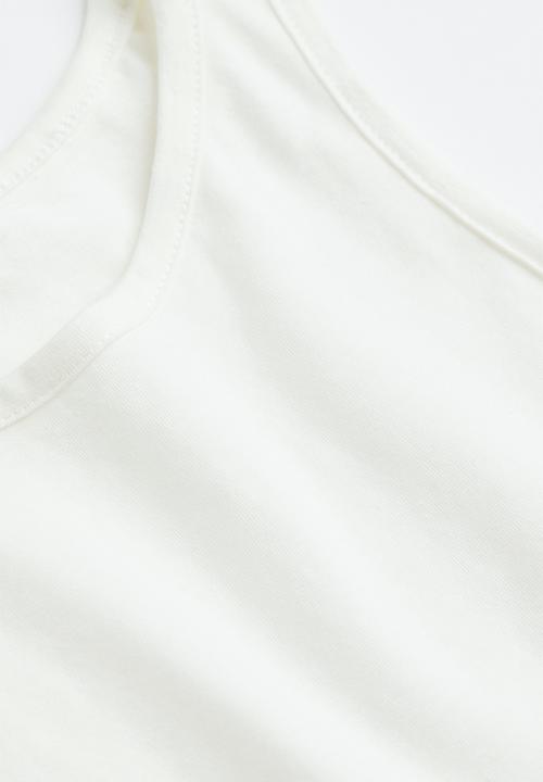 H&M - Cropped cotton vest top - white