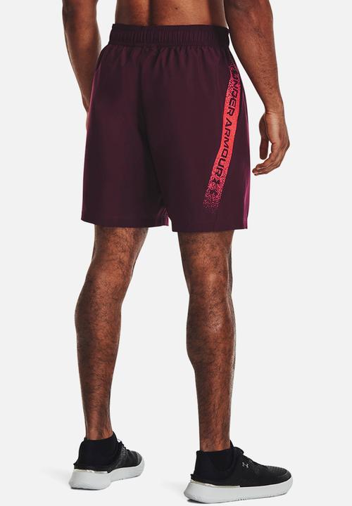 Under Armour - Ua woven graphic shorts - burgundy