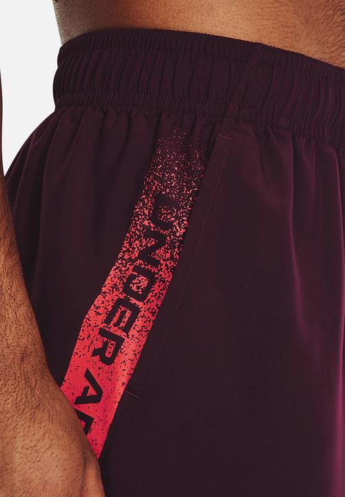 Under Armour - Ua woven graphic shorts - burgundy