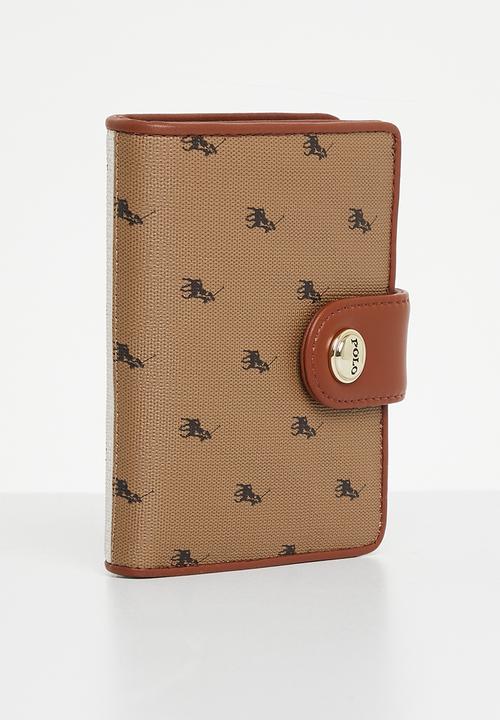 POLO - Tab purse - cream & brown