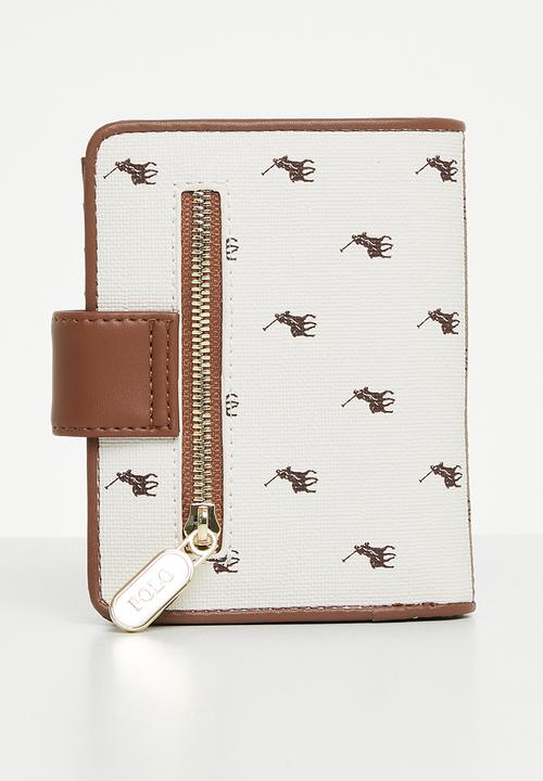 POLO - Tab purse - cream & brown