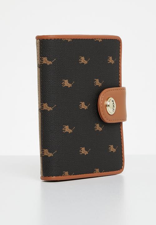 POLO - Tab purse - brown & black