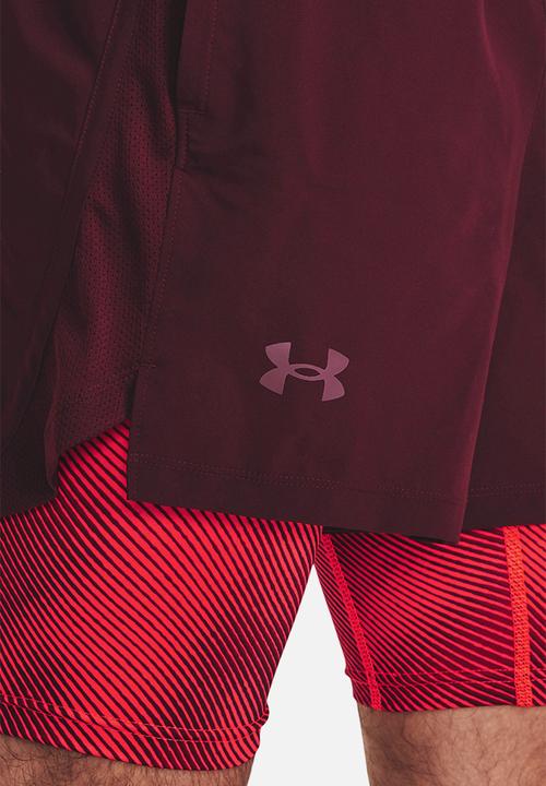 Under Armour - UA Launch 5'' 2-in-1 short - burgundy/red