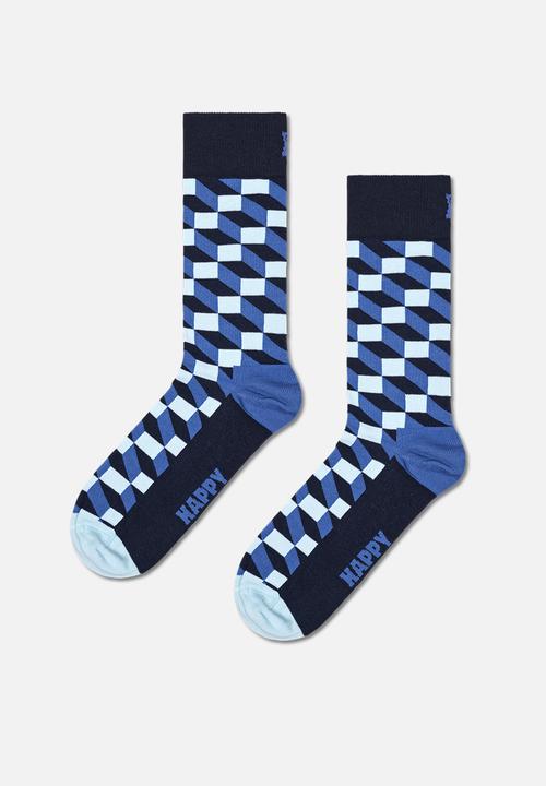 Happy Socks - Filled optic sock - navy