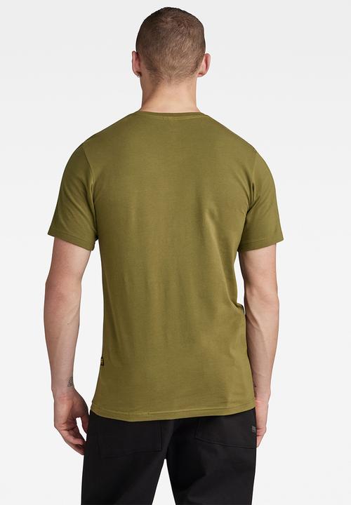 G-STAR - Slim base r t s\s compact stretch jersey o - dark olive