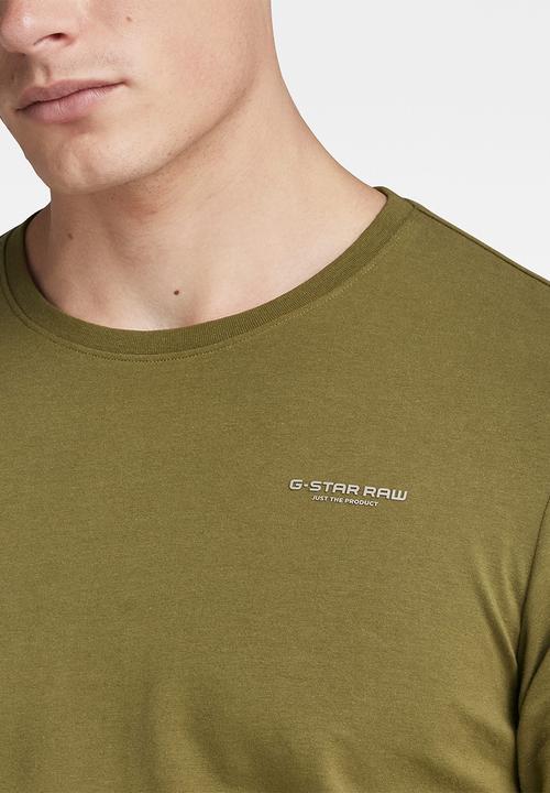 G-STAR - Slim base r t s\s compact stretch jersey o - dark olive