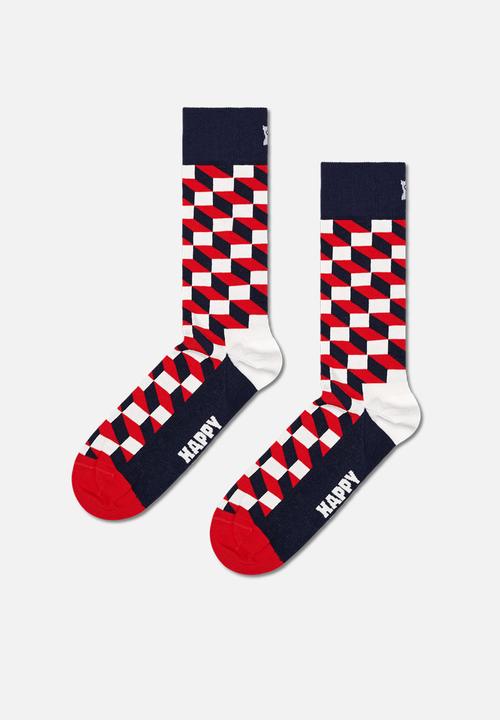 Happy Socks - Filled optic sock - navy