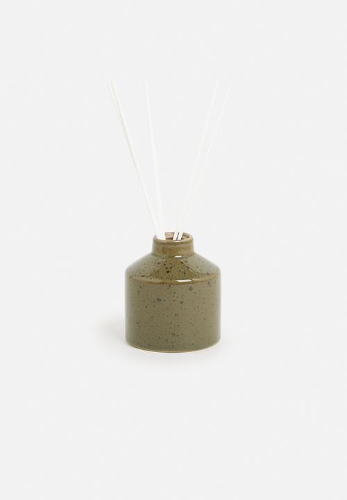 H&S - Ceramic vase diffuser - green / amber moss