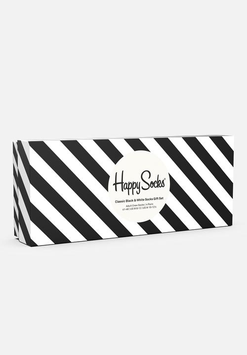 Happy Socks - 4-Pack classic black & white socks gift set - multi