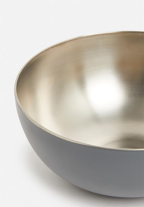 Excellent Houseware - Stainless steel bowl - charcoal
